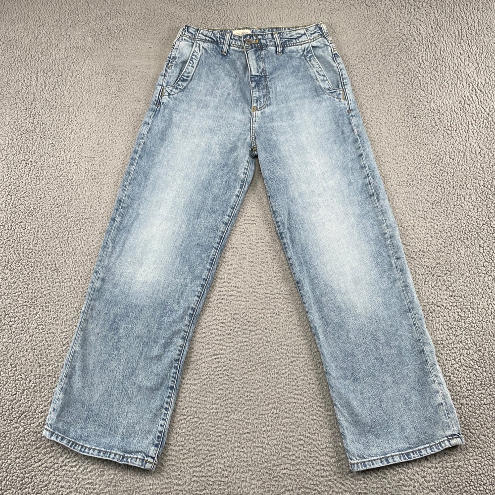 Pilcro Jeans Womens 28 Blue High Rise Straight Leg Denim Acid Wash OB2006214
